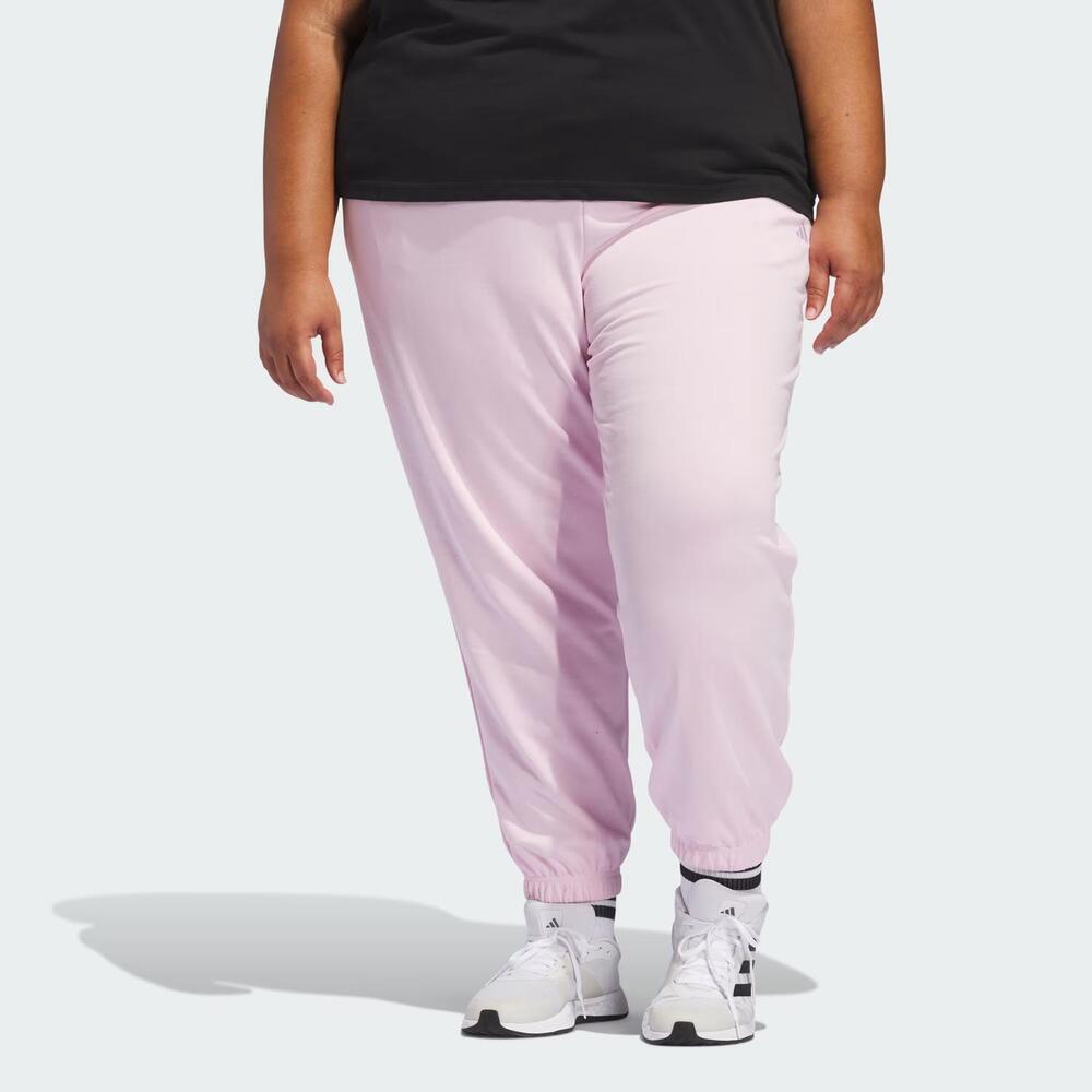 NEW ADIDAS women's essentials full-length joggers - plus in pink/white